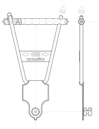 DIY Resonator Guitar Tailpiece Drawing